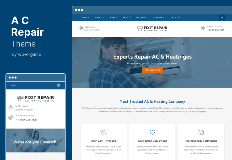 Tema Perbaikan AC - Tema WordPress Perbaikan AC & HVAC