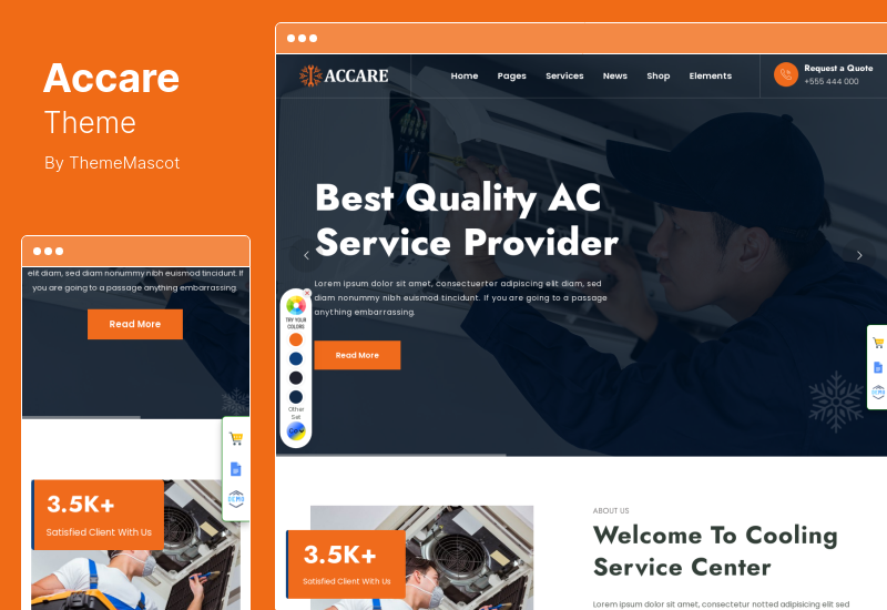 Tema Accare - Tema WordPress Pemanas & Penyejuk Udara