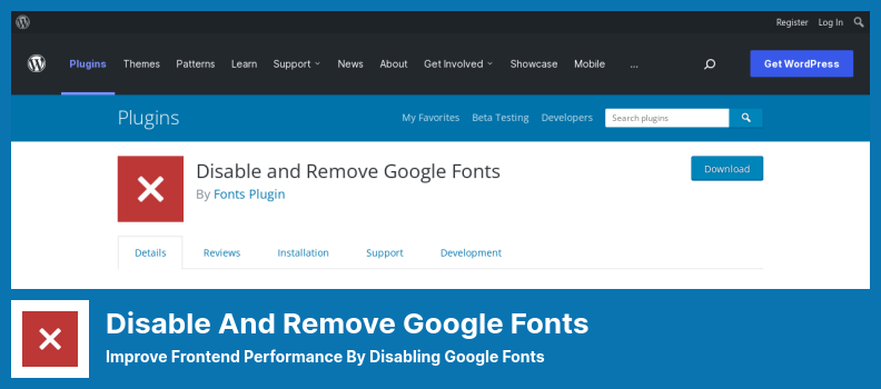 禁用和删除 Google 字体插件 - 通过禁用 Google 字体提高前端性能