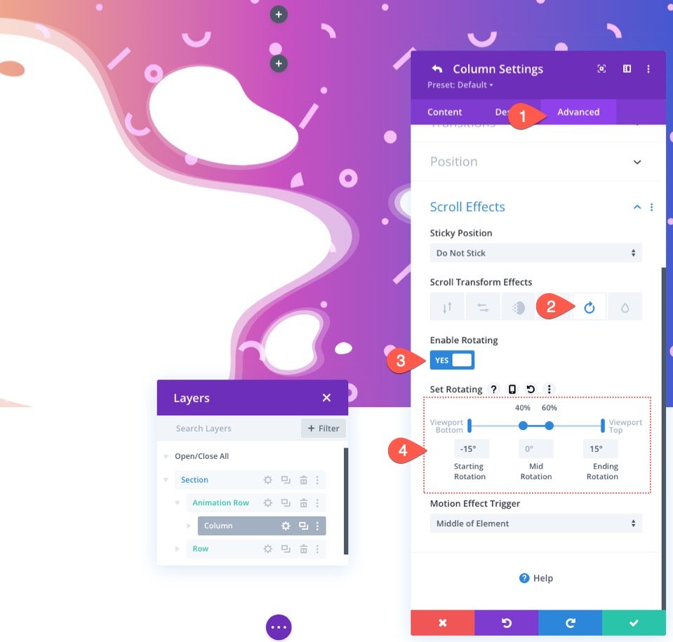 如何使用 Divi 为 Scroll 上的背景蒙版和图案设置动画