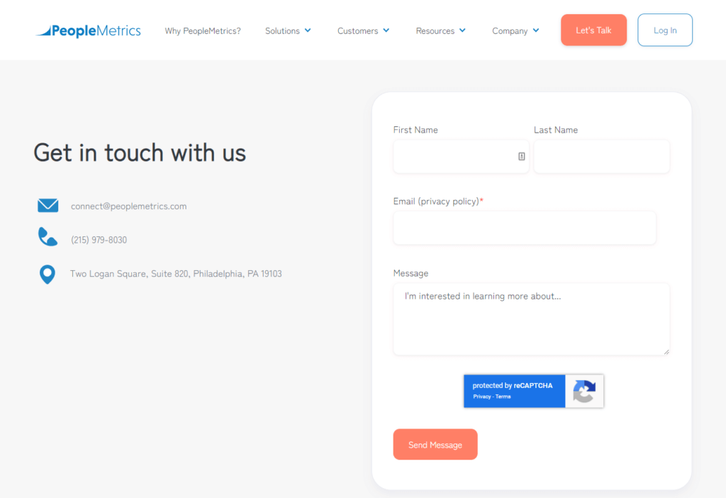 Hubungi PeopleMetrics