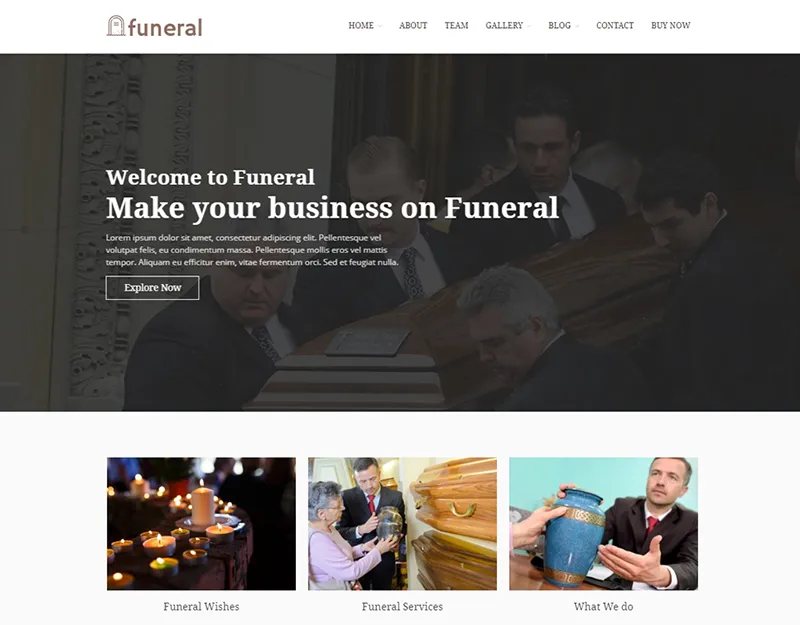 Serviço Funerário | Tema WordPress Funeral Home