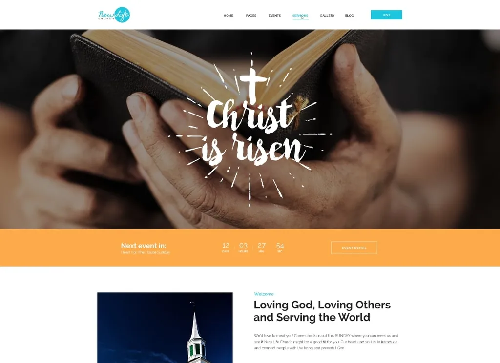 Vida Nova | Tema WordPress Igreja e Religião