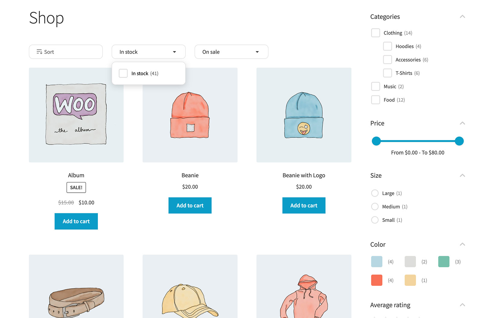Bagian toko WooCommerce