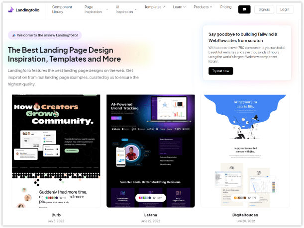 登陆页面,Landingfolio