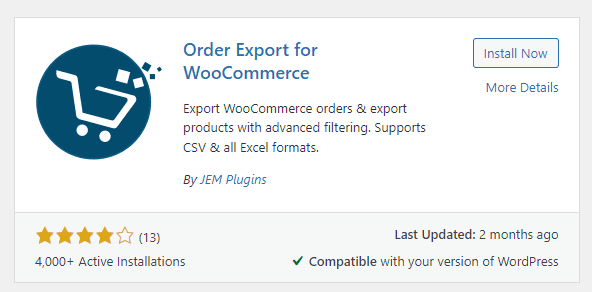 Pesan Ekspor untuk plugin WooCommerce