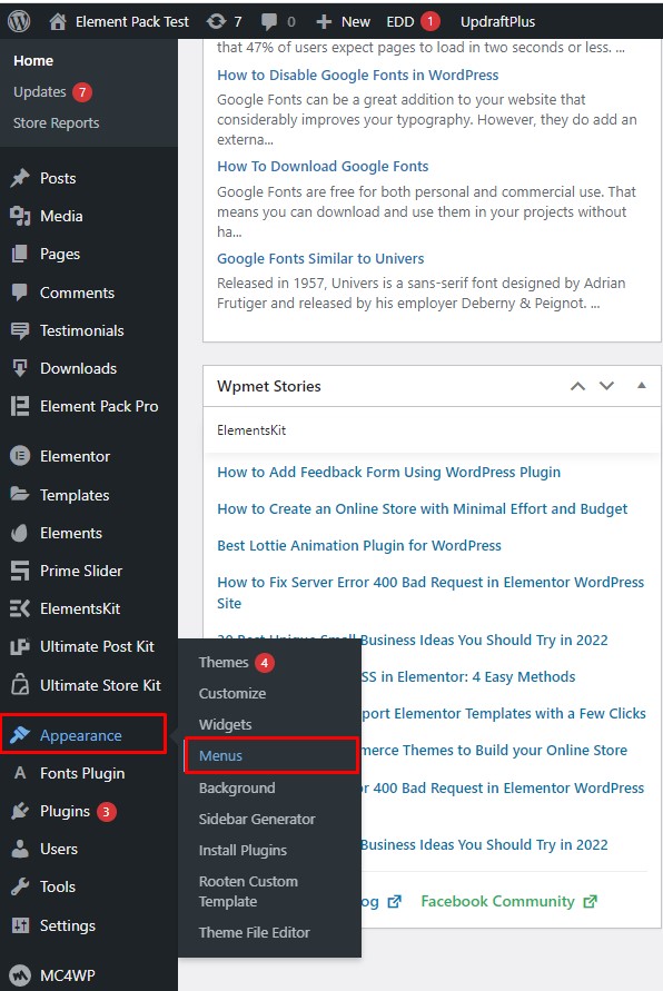 Come creare la migliore intestazione di navigazione per WordPress 2 Build your header menu in WordPress