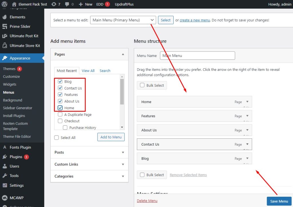 Come creare la migliore intestazione di navigazione per WordPress 4 build your header menu in wordpress 3 - BdThemes