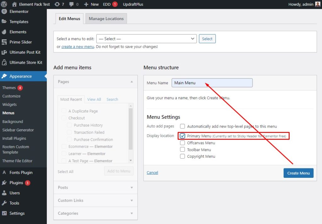 Come creare la migliore intestazione di navigazione per WordPress 3 build your header menu in wordpress 2 - BdThemes