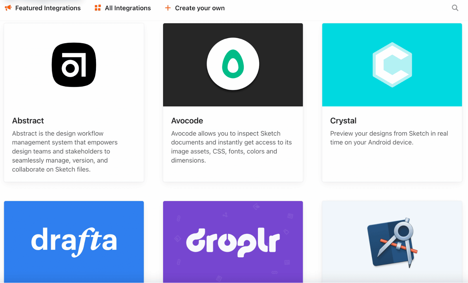 Integrasi tersedia untuk Sketch