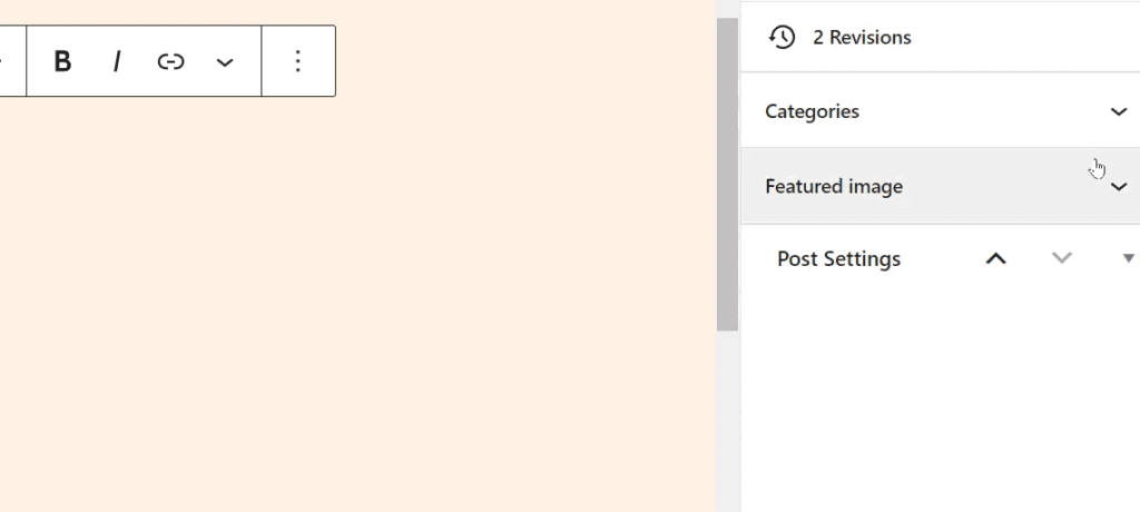 Ciutkan tab di panel pos Collapse tabs in the post panel