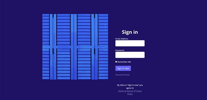 Halaman masuk khusus Custom login page