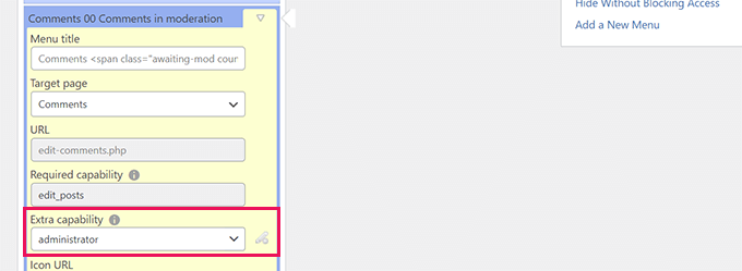 Batasi peran pengguna Restrict to user role