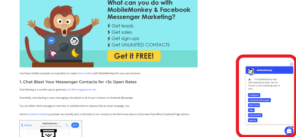 Segmentação Omnicanal MobileMonkey OmniChat