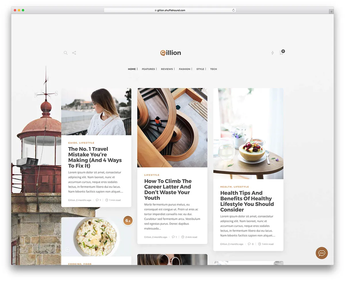 gillion - tema blog modern