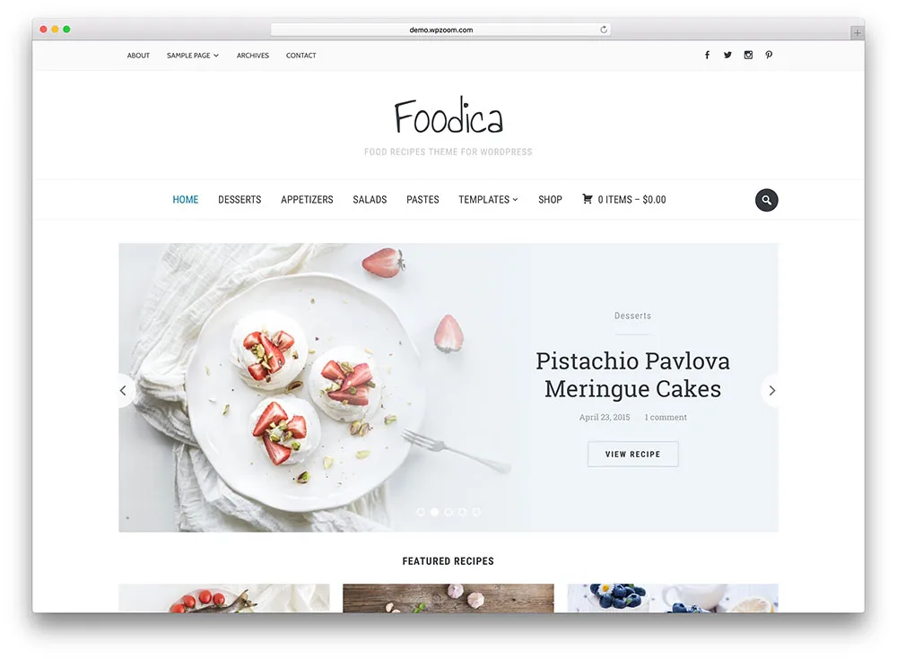 foodica - tema blog makanan yang luar biasa