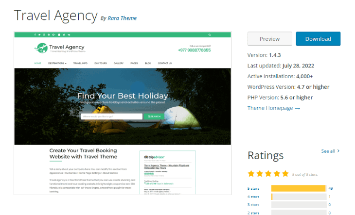 Tema WordPress Agen Perjalanan