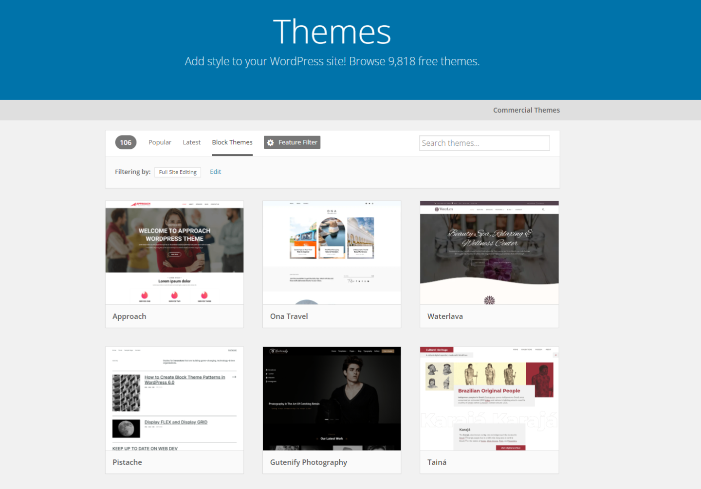 Repositori Tema Blok WordPress