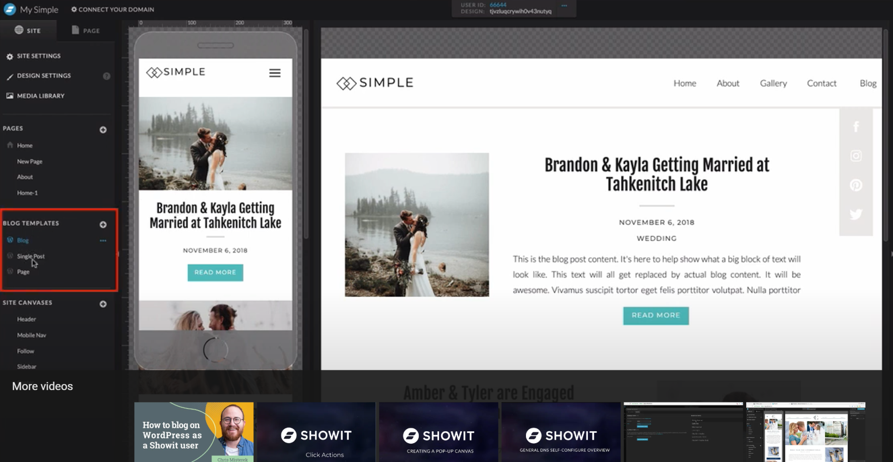 Showit Blog dan Editor Template Posting Tunggal