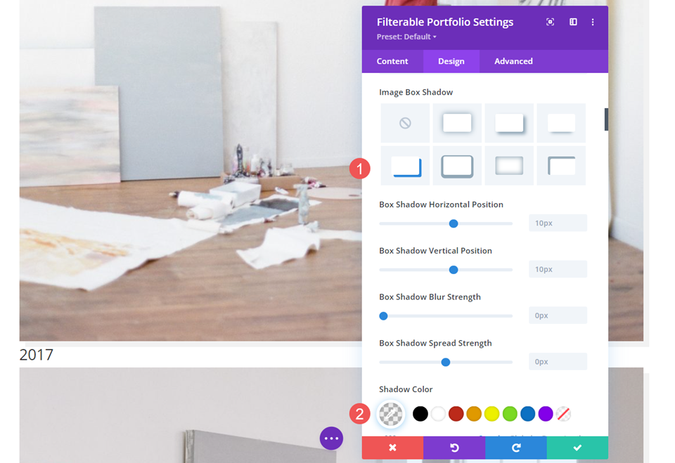 Como estilizar um item de portfólio de layout de largura total