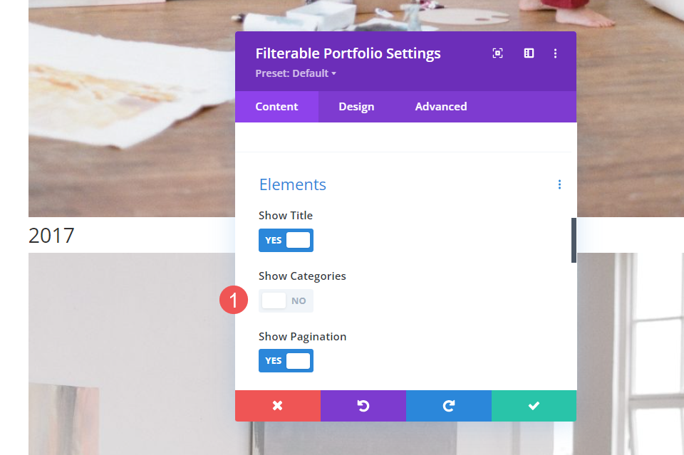 Como estilizar um item de portfólio de layout de largura total