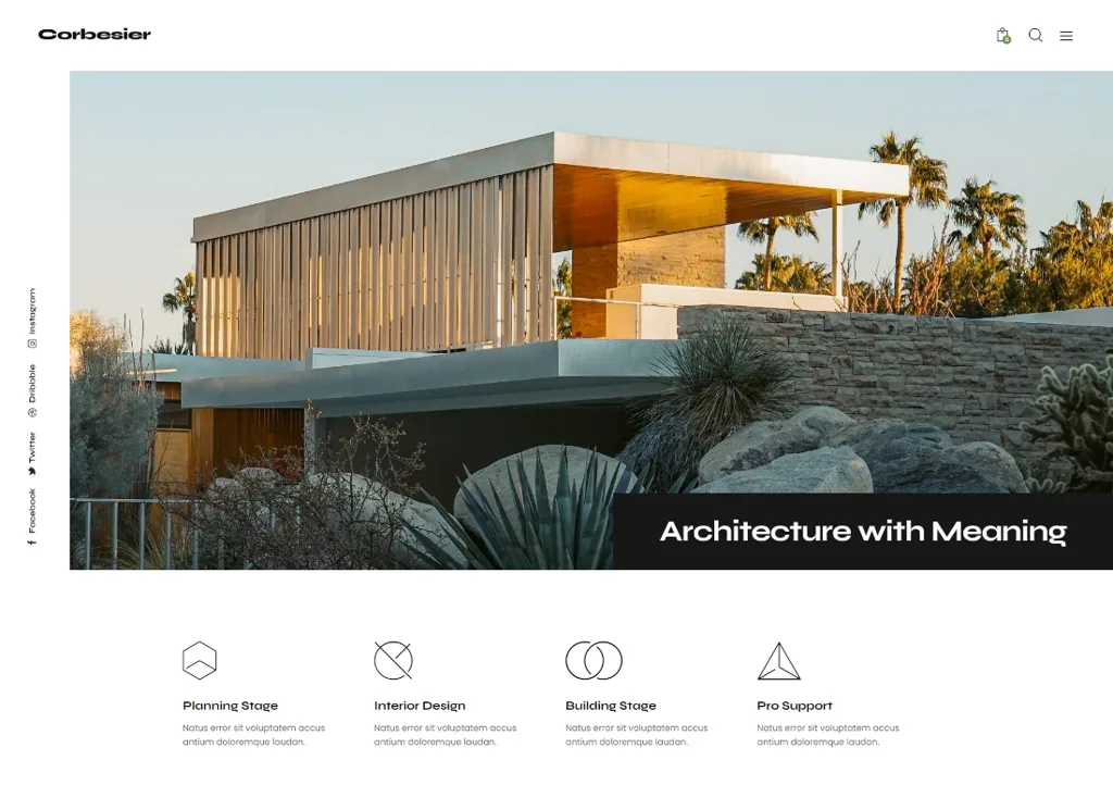 Corbesier - WordPress-Theme für moderne Architektur und Innenarchitektur