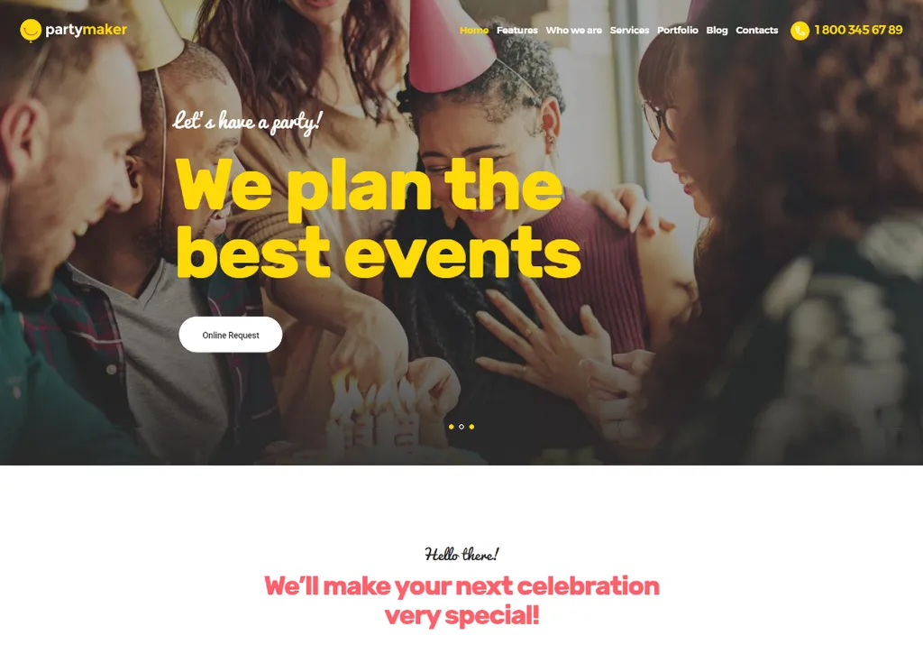 PartyMaker | Eventplaner & Hochzeitsagentur WordPress Theme