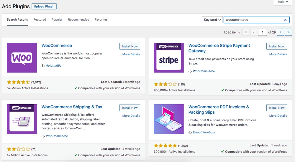 WooCommerce WordPress プラグインをインストールする