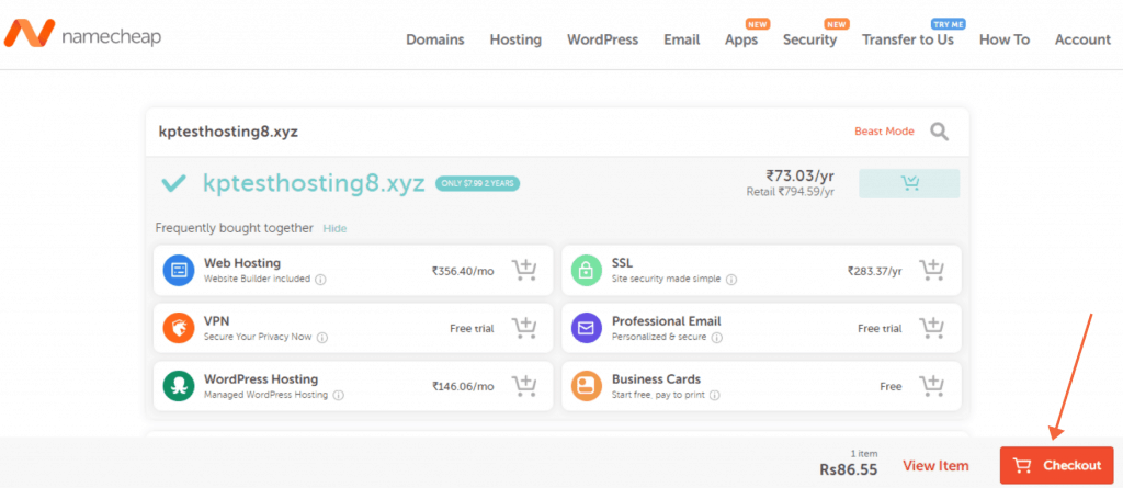 Namecheap-Domain-Checkout 1