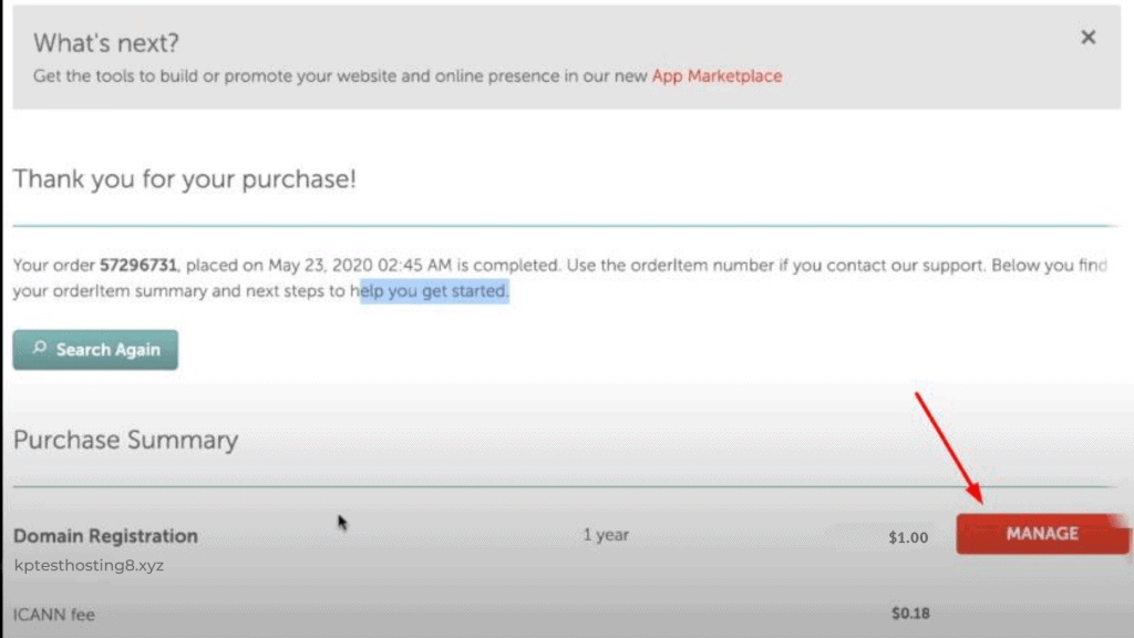 Namecheap verwaltete Domains