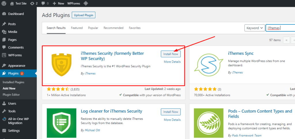 iThemes installazione ss