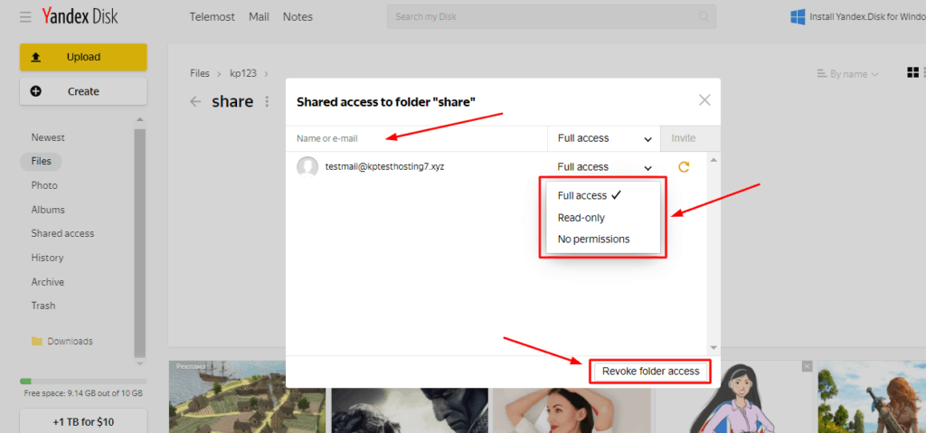 yandex-disco-permessi-cartella-condivisa