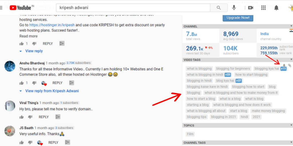 cara menyalin tag di youtube
