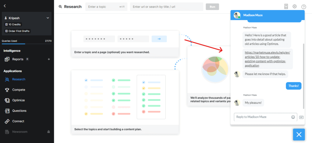 Chatbot MarketMuse