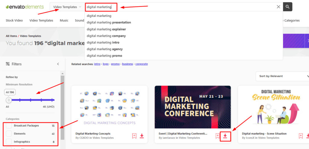 envato 要素からダウンロードする方法ステップ 2