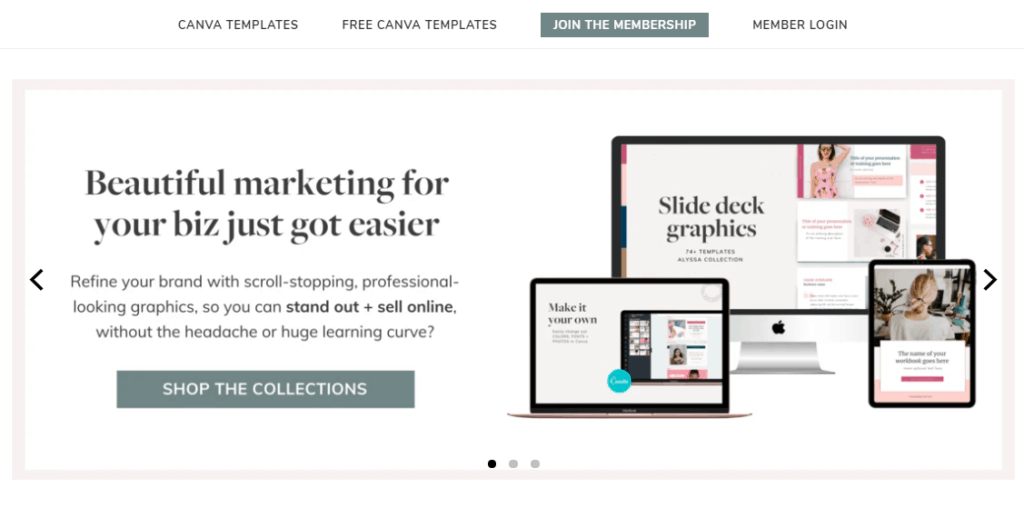 Canva テンプレート ショップ