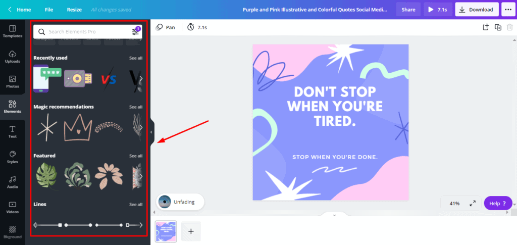 Canva Proの要素