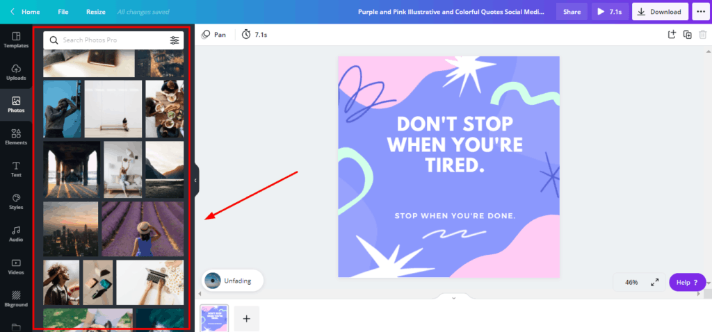 Canva プロの写真