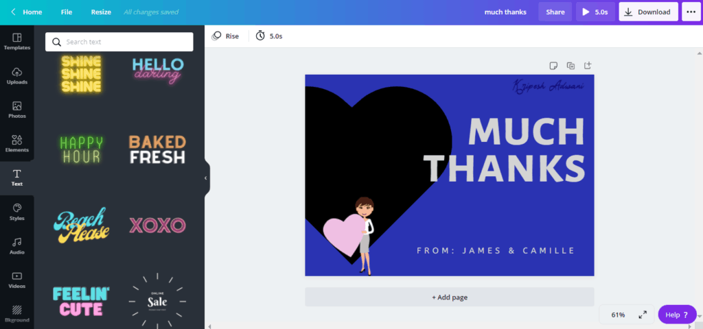 Canva 字体模板