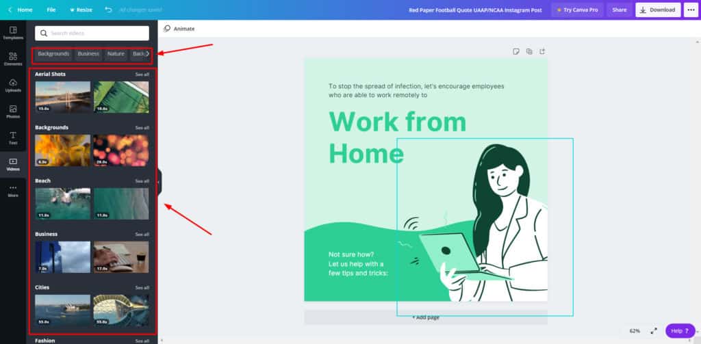 Canva 免费视频