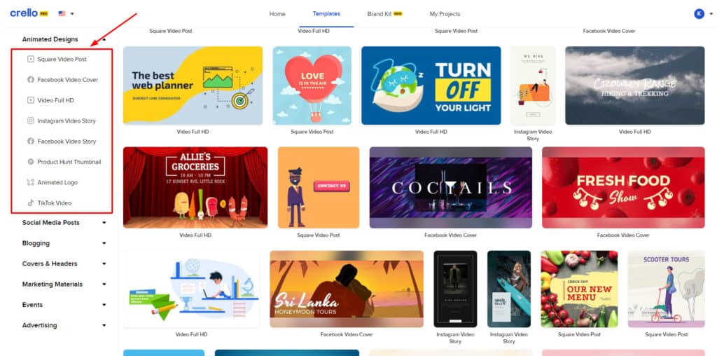 Canva Pro 动画模板
