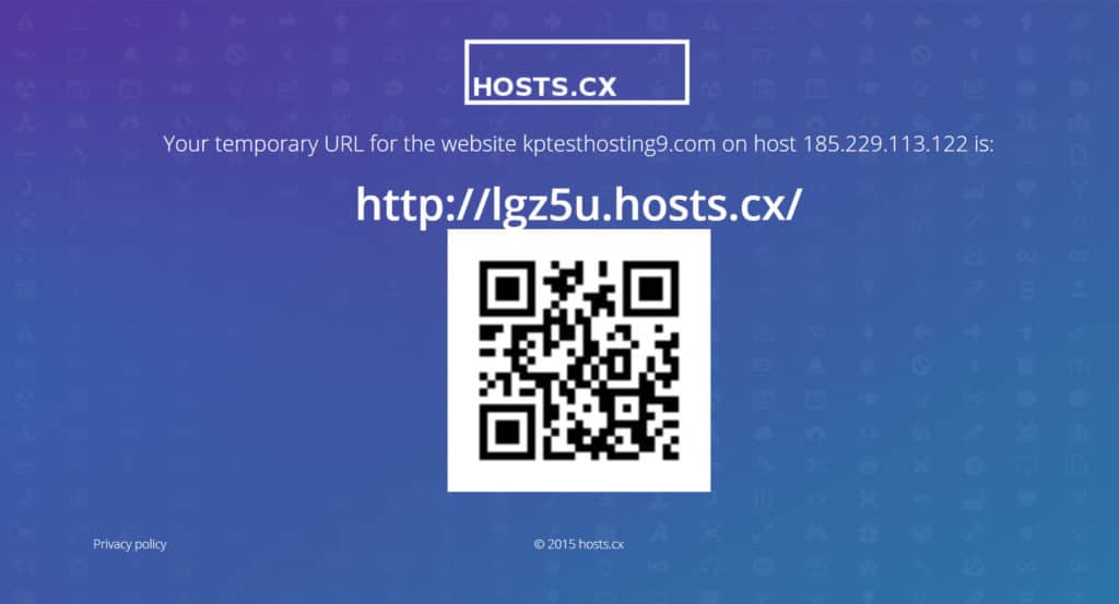 (hosts.cx) 3단계 - URL 및 QR 코드 미리보기