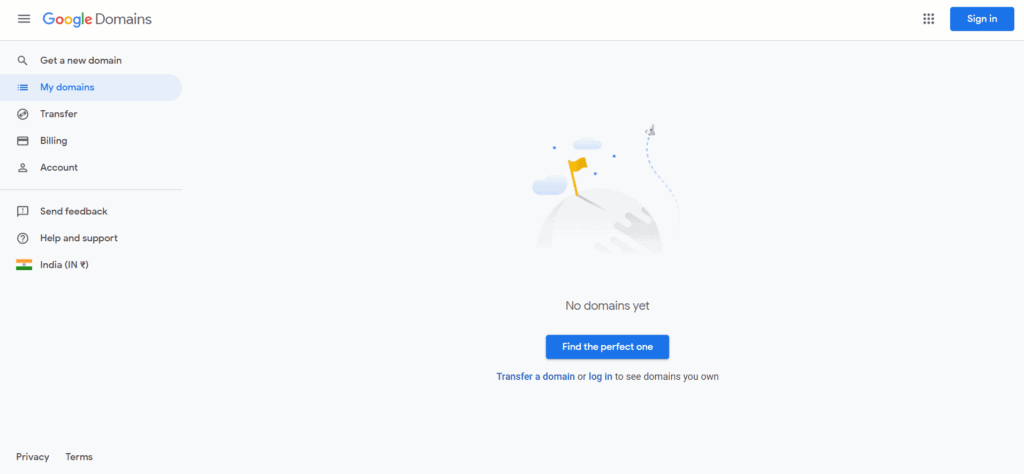 Google Domains 主頁