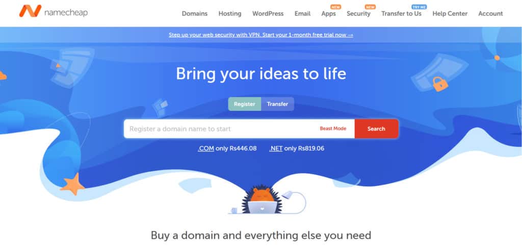 Namecheap 主頁