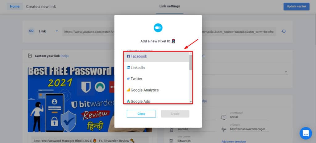 Intégrations de pixels dans Switchy