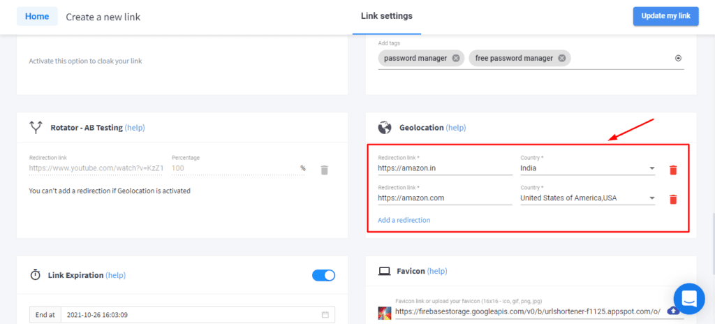 Réglage de la géolocalisation dans Switchy