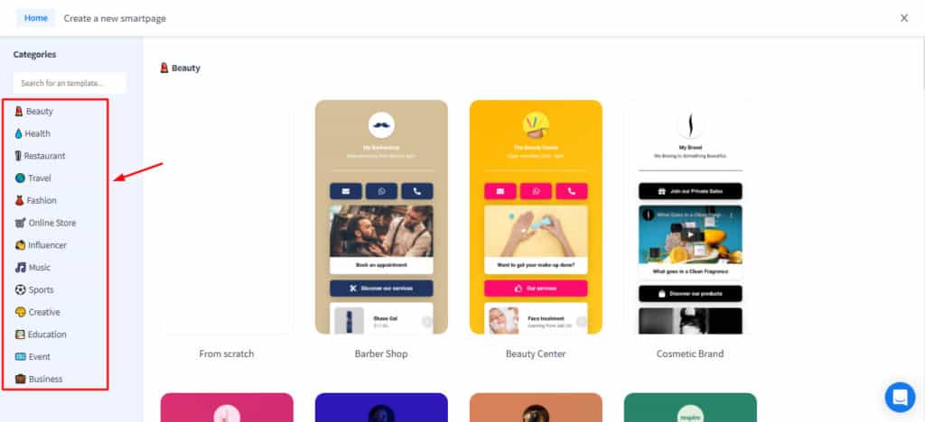 Modèles de pages intelligentes