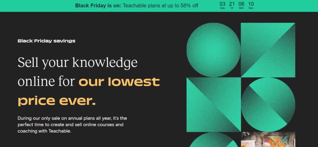 Enseignable Black Friday Deal
