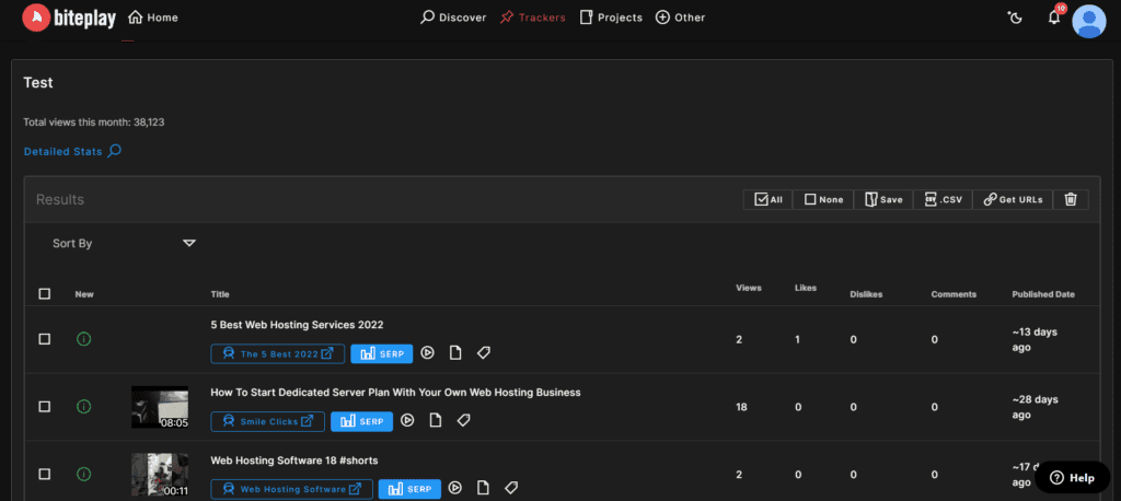 Traqueur de sujet dans Biteplay