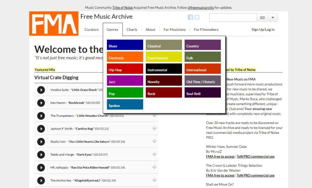 Archives de musique gratuites